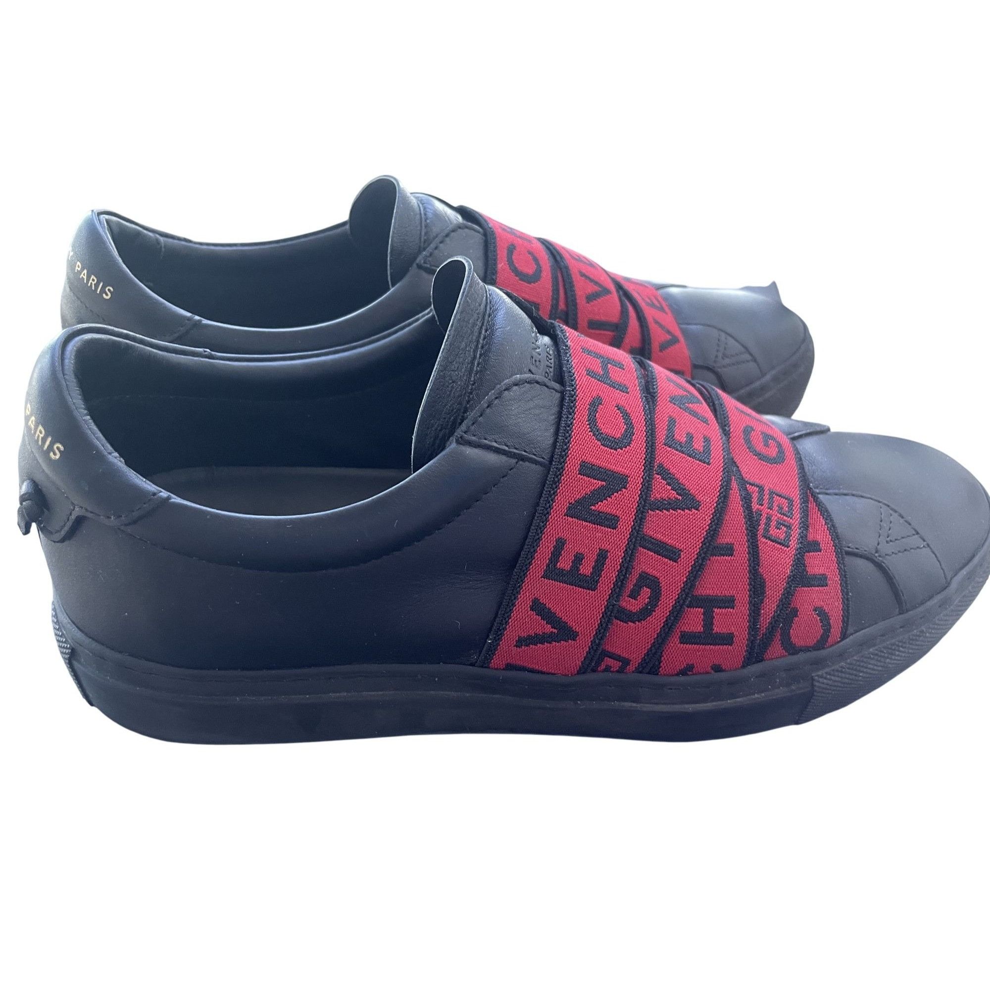 Givenchy Givenchy Paris Black/Red Logo Elastic Sneakers Size 39 Leath Size US 6.5 / EU 39-40 - 3 Thumbnail
