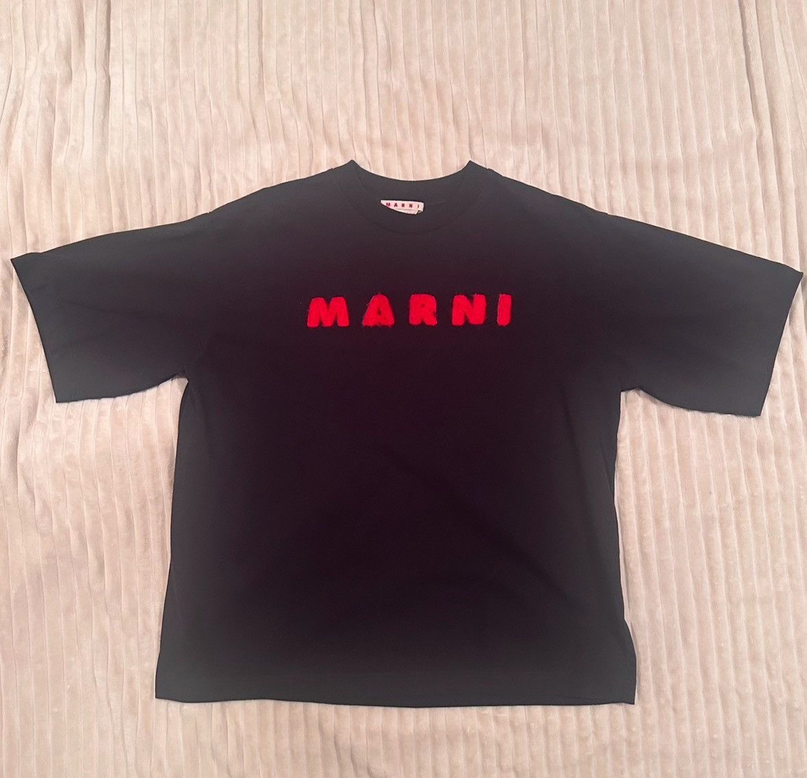 Marni Marni Mohair Wordmark Tee Size US M / EU 48-50 / 2 - 2 Thumbnail