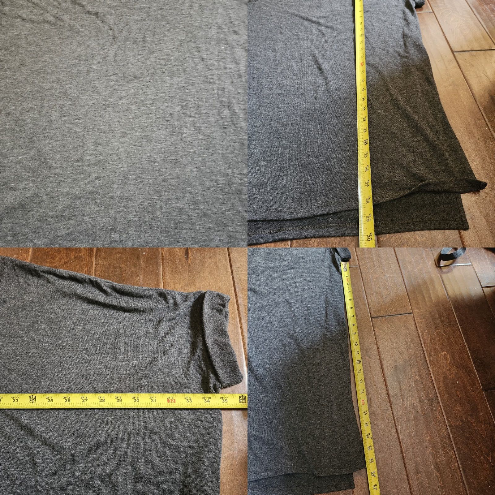 Vintage Chico's Women's Gray Heathered V-Neck Shirt - 2XL Plus Regular Short Sleeve Pullover T-Shirt, Gray, Polyester Rayon Spandex, Machine Washable Size XXL / US 16-18 / IT 52-54 - 8 Thumbnail