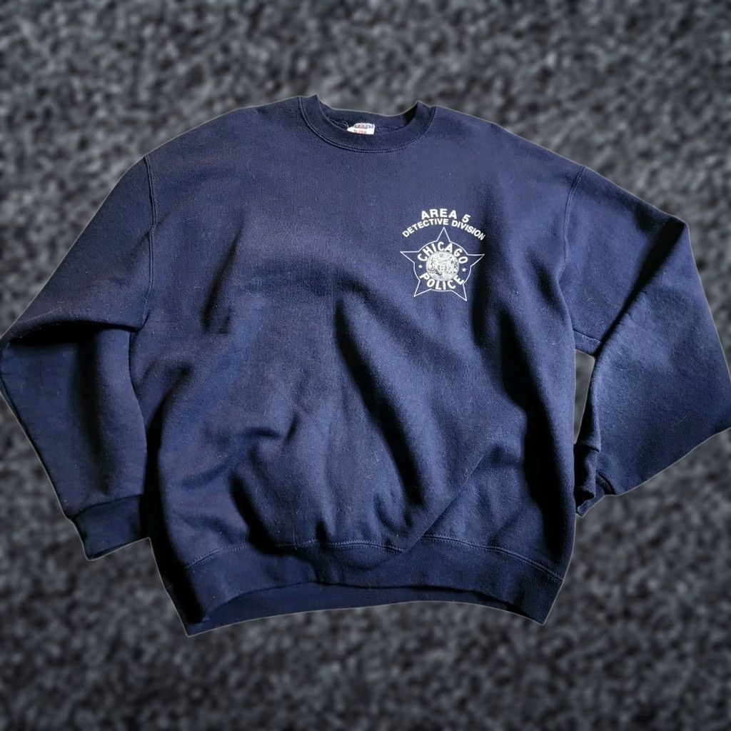 Jerzees VINTAGE Mens XL Chicago Police Detective Area 5 Crewneck Sweatshirt Size US XL / EU 56 / 4 - 1 Thumbnail