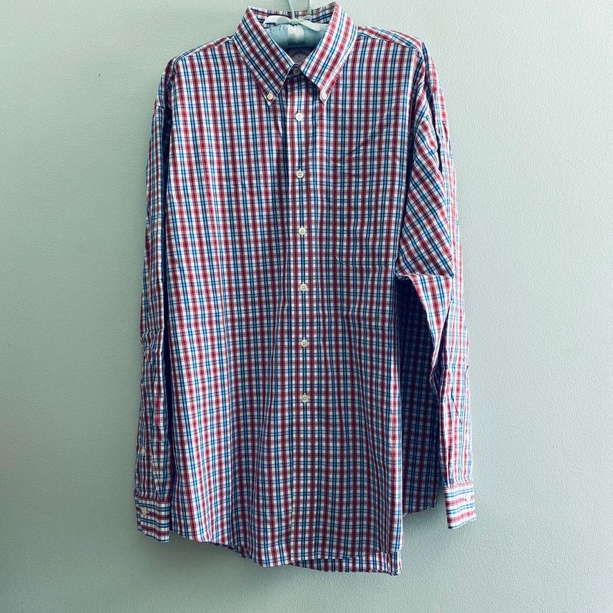 Brooks Brothers Brooks Brothers red and blue plaid button down Size US L / EU 52-54 / 3 - 2 Thumbnail