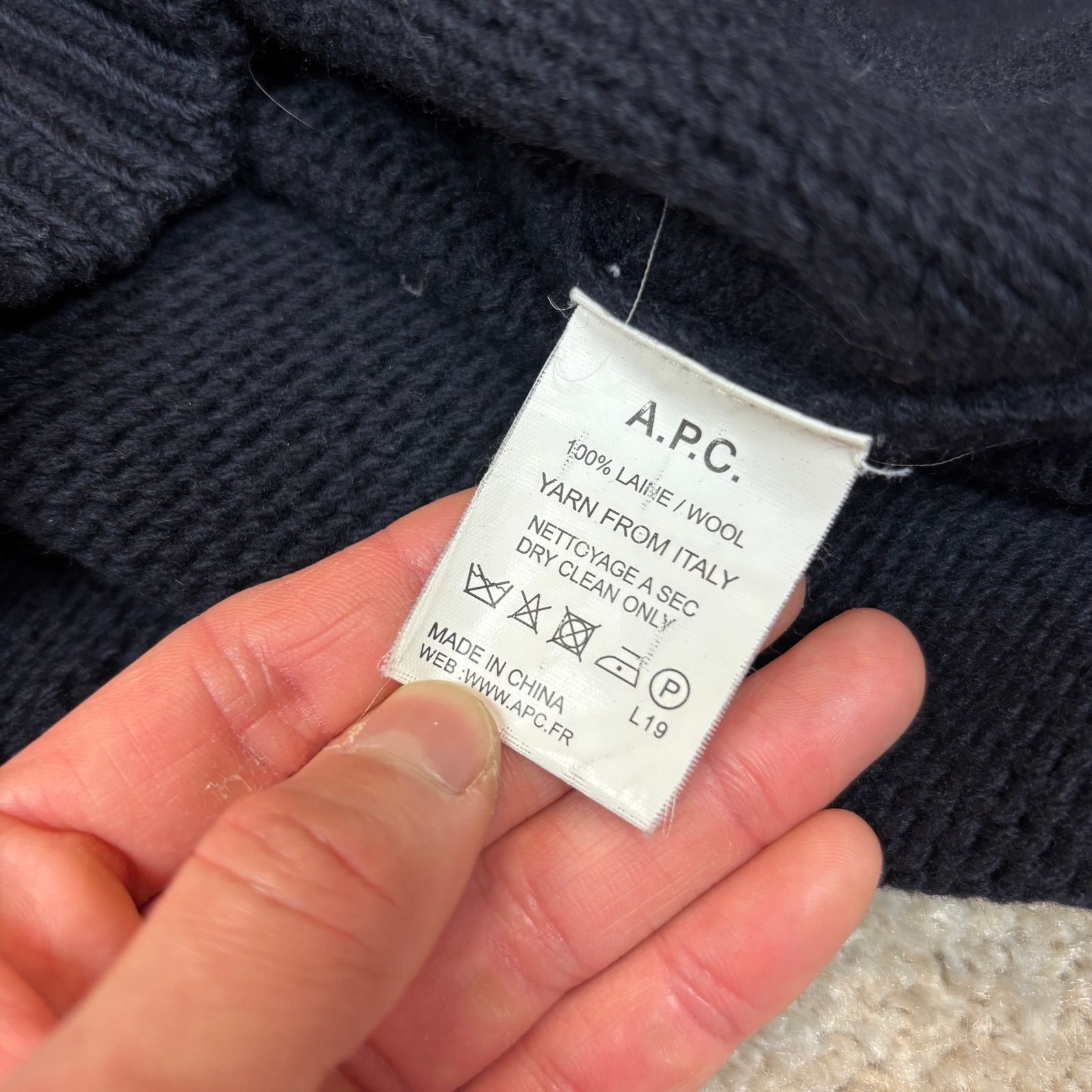 A.P.C. A.P.C. Wool Italian Yarn Fair Isle Shawl Sweater Men's M Size US M / EU 48-50 / 2 - 7 Thumbnail