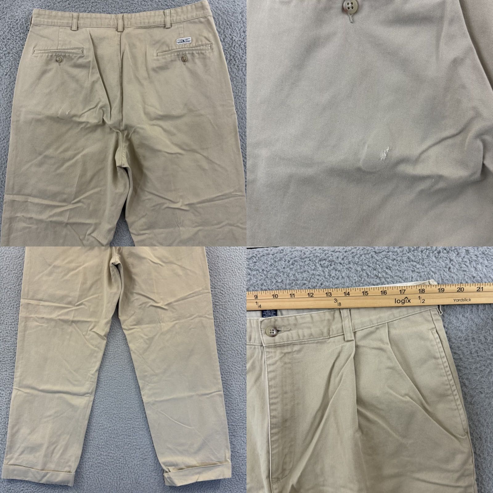 Polo Ralph Lauren VINTAGE Polo Ralph Lauren Hammond Pant Mens 38x32 Beige Chino Straight Pants 90s Preppy USA Mens Size US M / EU 48-50 / 2 - 8 Thumbnail
