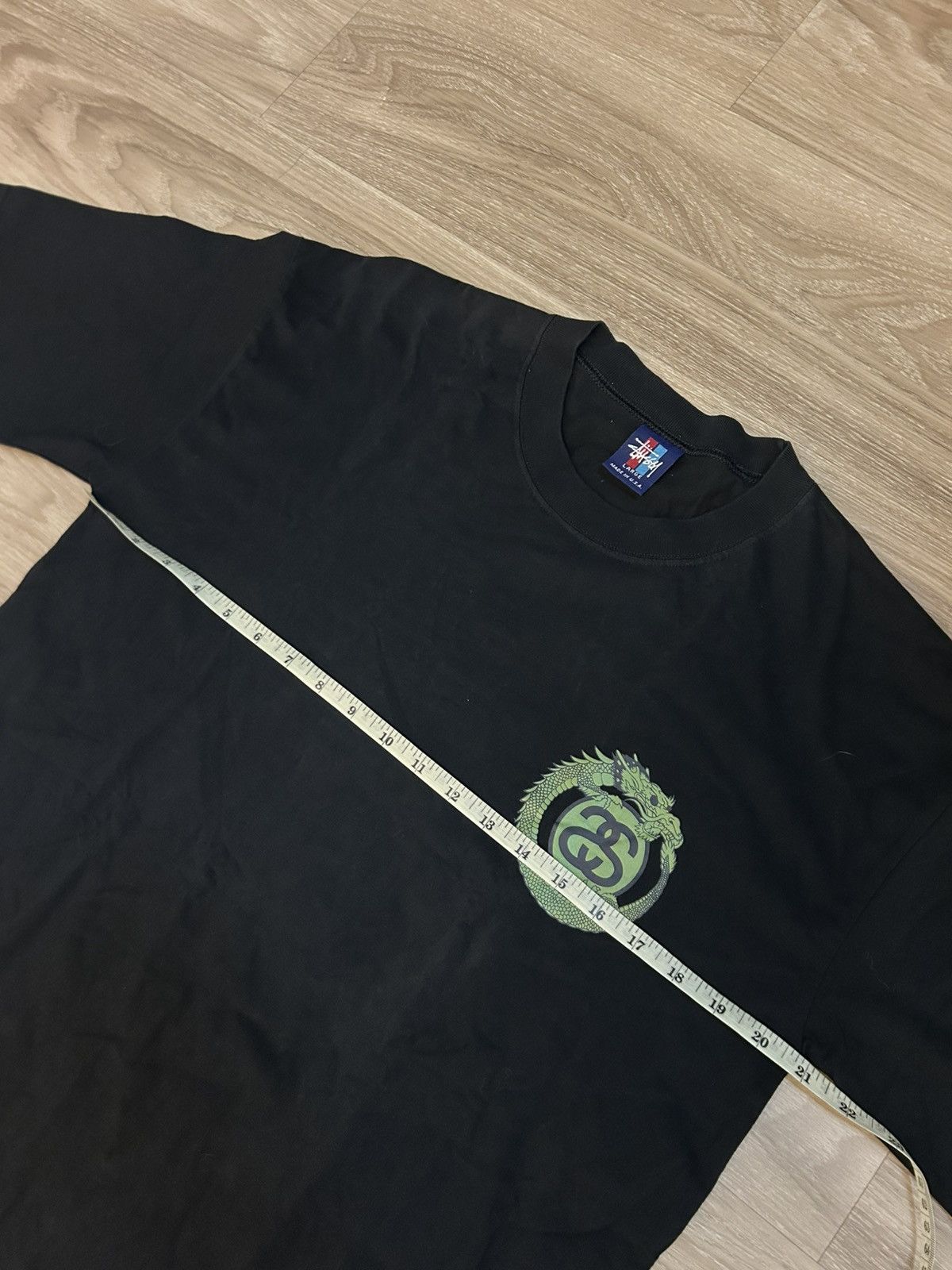 Stussy 🐉VINTAGE 90s Stüssy "Dragon Ouroboros" T-Shirt - Made in USA Size US L / EU 52-54 / 3 - 3 Thumbnail