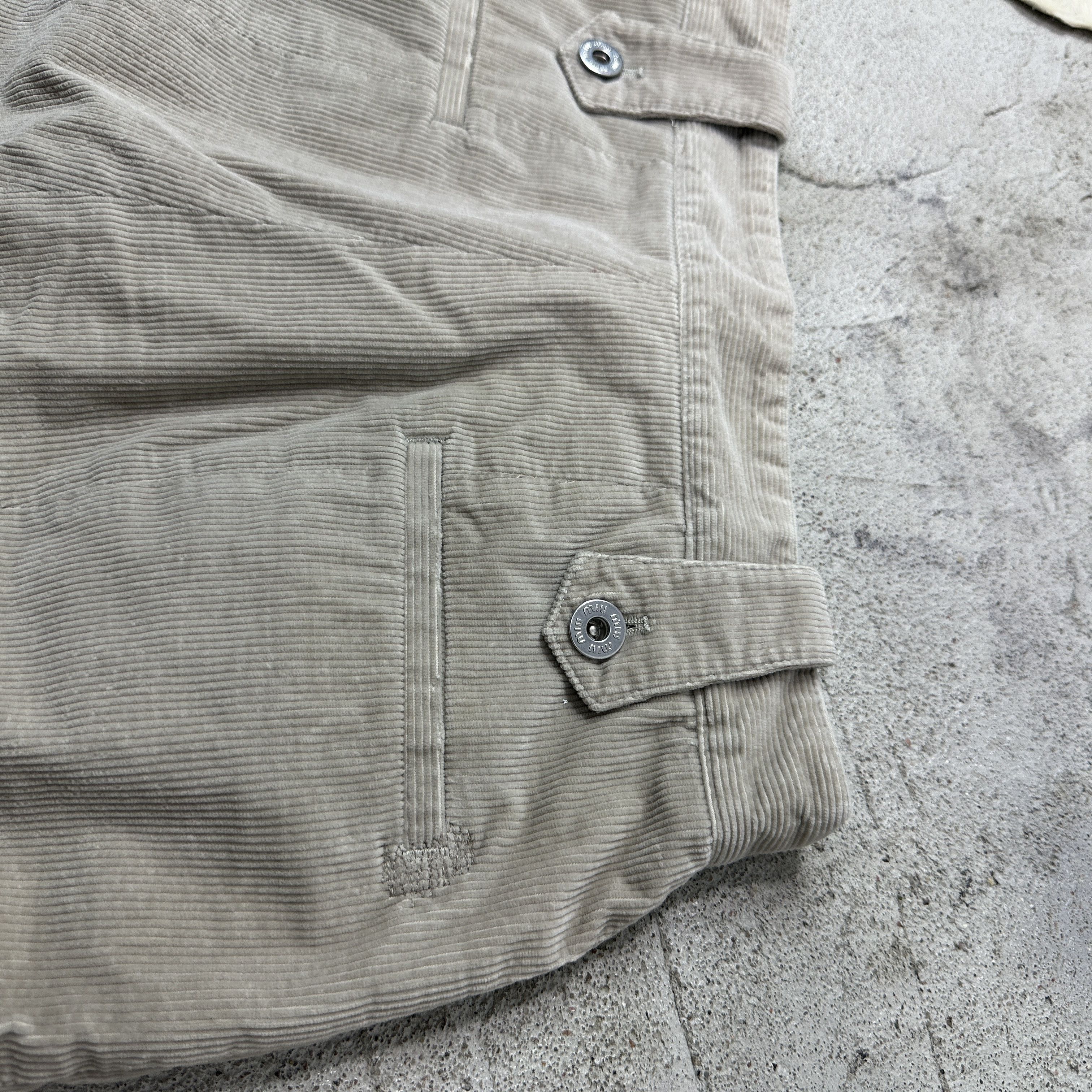 Miu Miu Vintage High Waisted Laced Corduroy Miu Miu Pants 00s Size 25" / US 0 / IT 36 - 7 Thumbnail