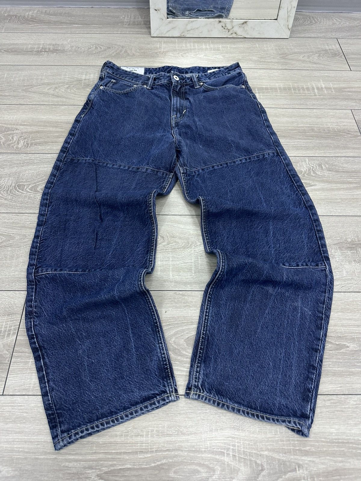 Vintage Baggy Faded Carpenter Y2K Jeans Wide Leg Size US 32 / EU 48 - 1 Thumbnail