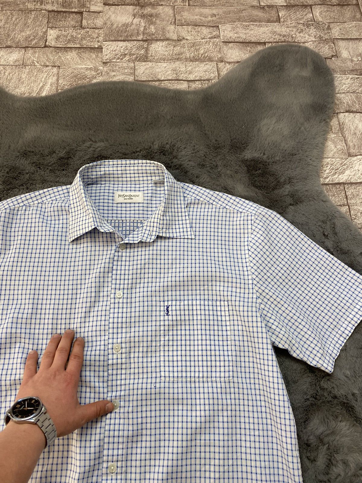 Flannel × Yves Saint Laurent Shirts YSL Yves Saint Laurent style by Travis Scott Xl Size US XL / EU 56 / 4 - 9 Thumbnail