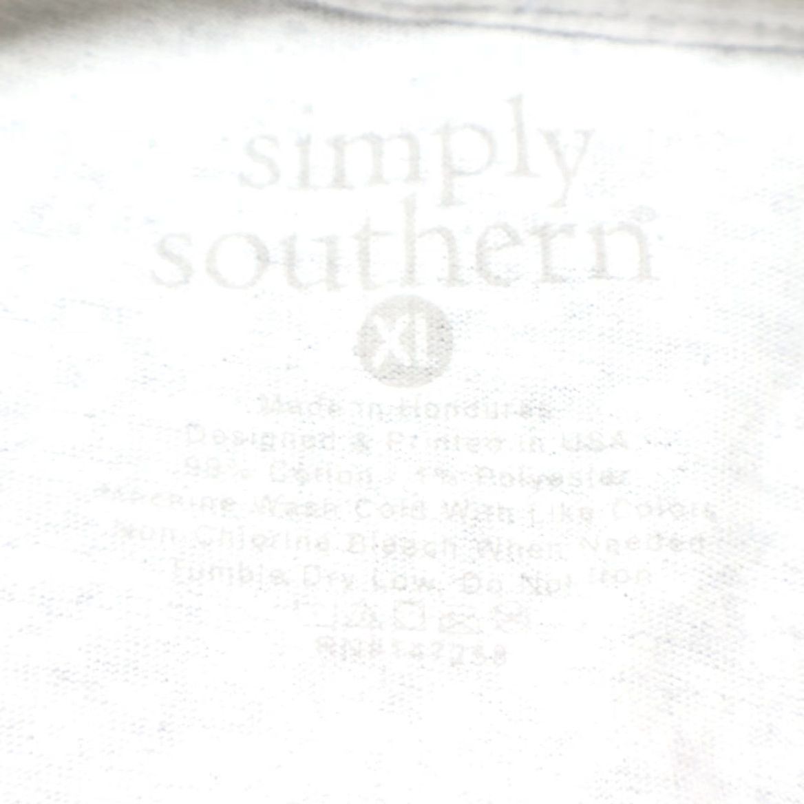 Vintage Simply Southern Kentucky Solid T-Shirt Gray Men's XL Shirt Long Sleeve Crew Neck Cotton Blend Adult Men Size US XL / EU 56 / 4 - 5 Thumbnail