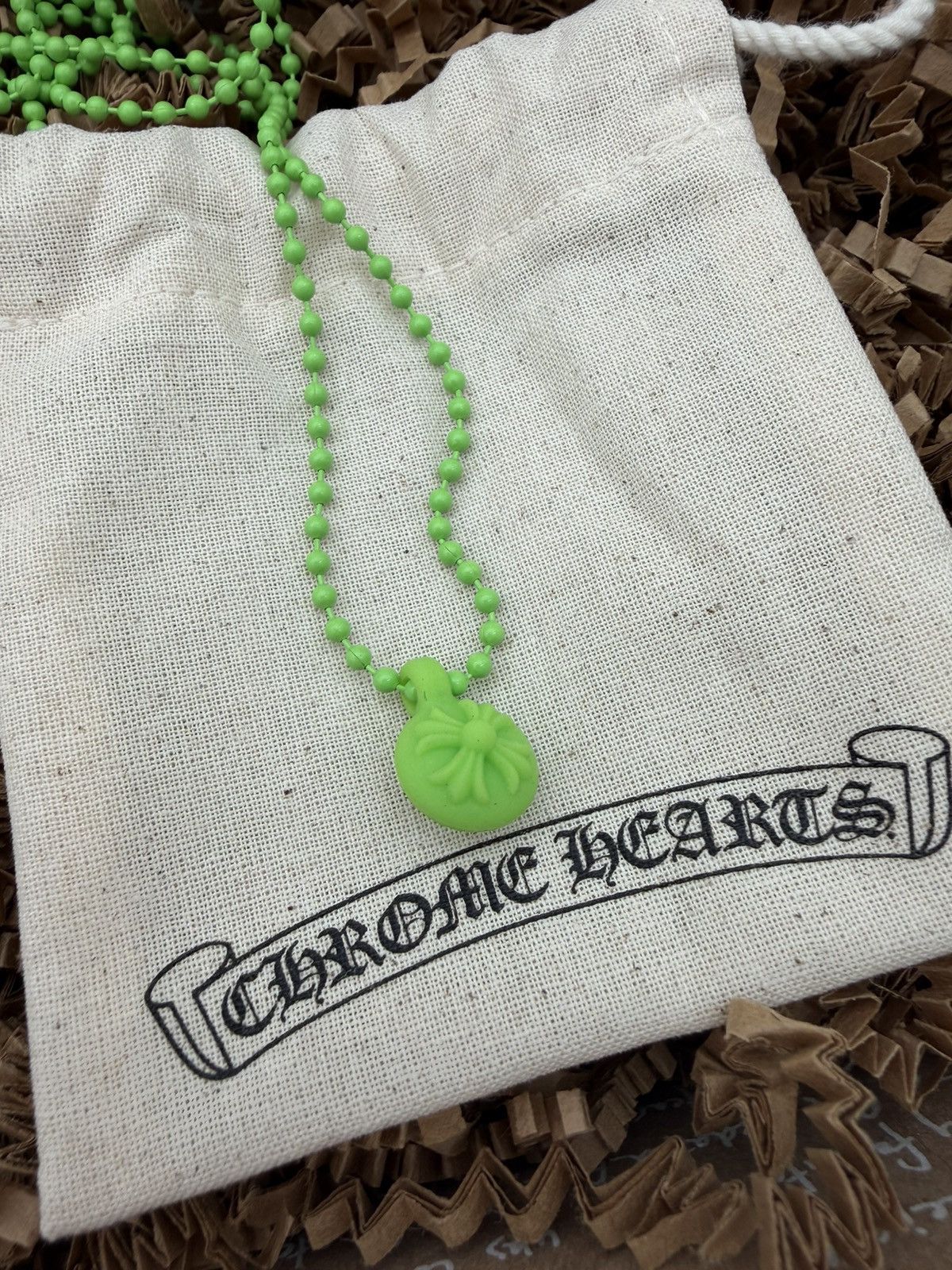 Chrome Hearts Chrome Hearts Crossball Charm Necklace Green Rare Size ONE SIZE - 2 Thumbnail