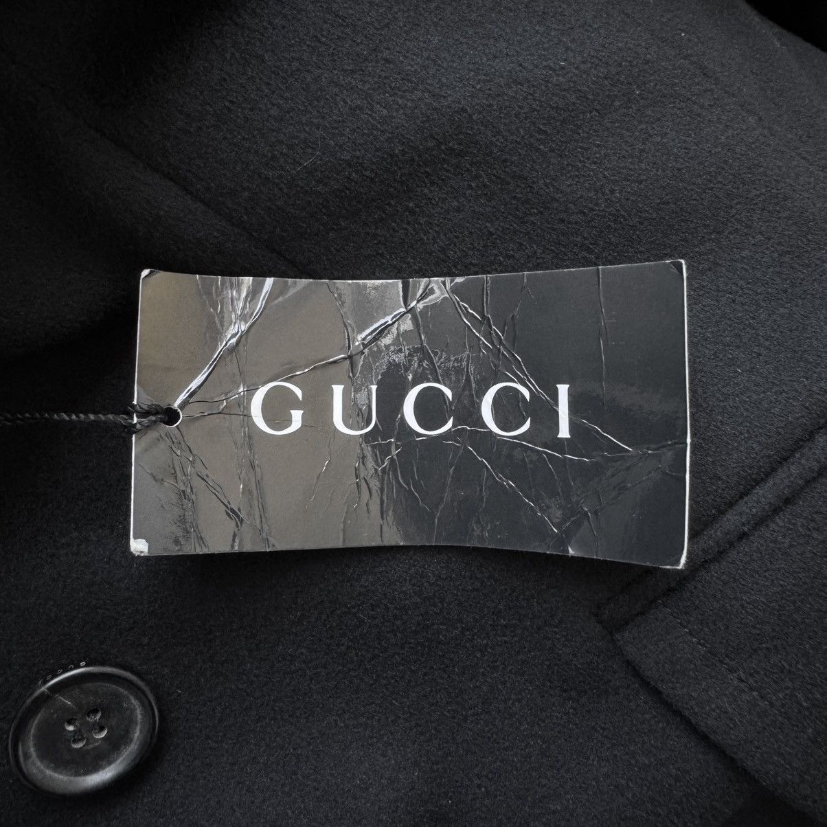 Gucci Gucci By Tom Ford FW2003 Black Double Breasted Wool Peacoat Size US L / EU 52-54 / 3 - 13 Thumbnail