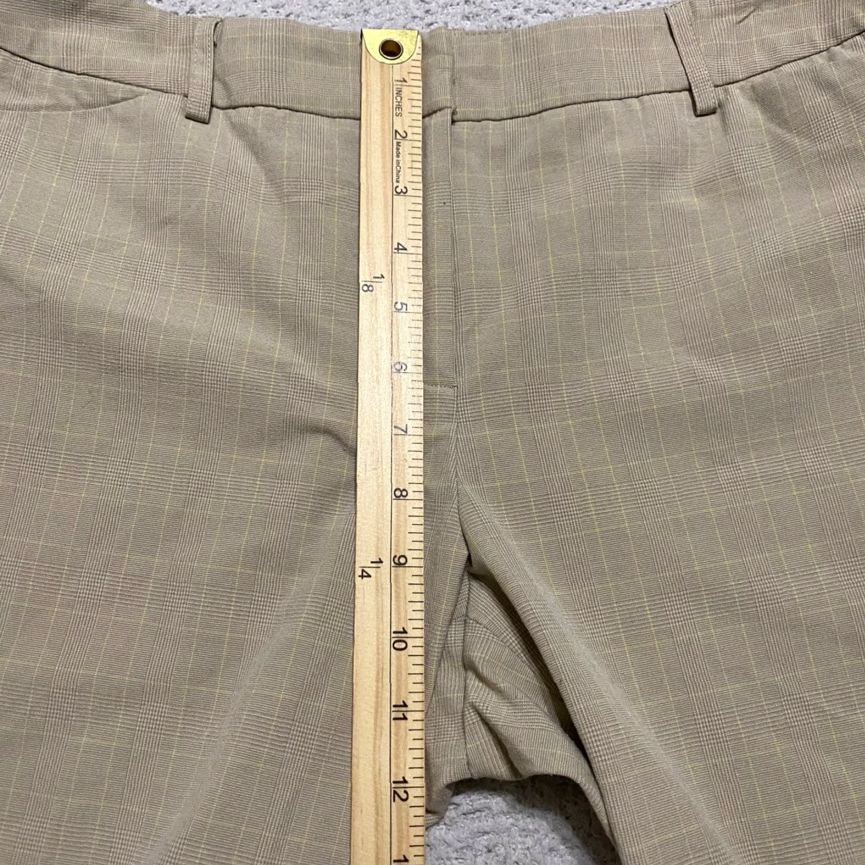 Apt. 9 Apt. 9 Womens Pants Beige Plaid Wide-Leg Cropped High Rise 12 Casual Business Travel Distinctive Pockets Womens Size 34" / US 12 / IT 48 - 6 Thumbnail