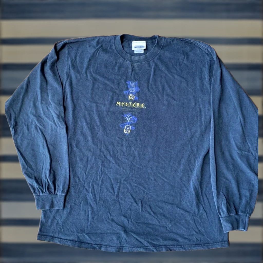 Vintage VINTAGE Cirque du Soleil Mystere Las Vegas Long Sleeve Shirt XL Men Black Graphic Print Size US XL / EU 56 / 4 - 1 Thumbnail