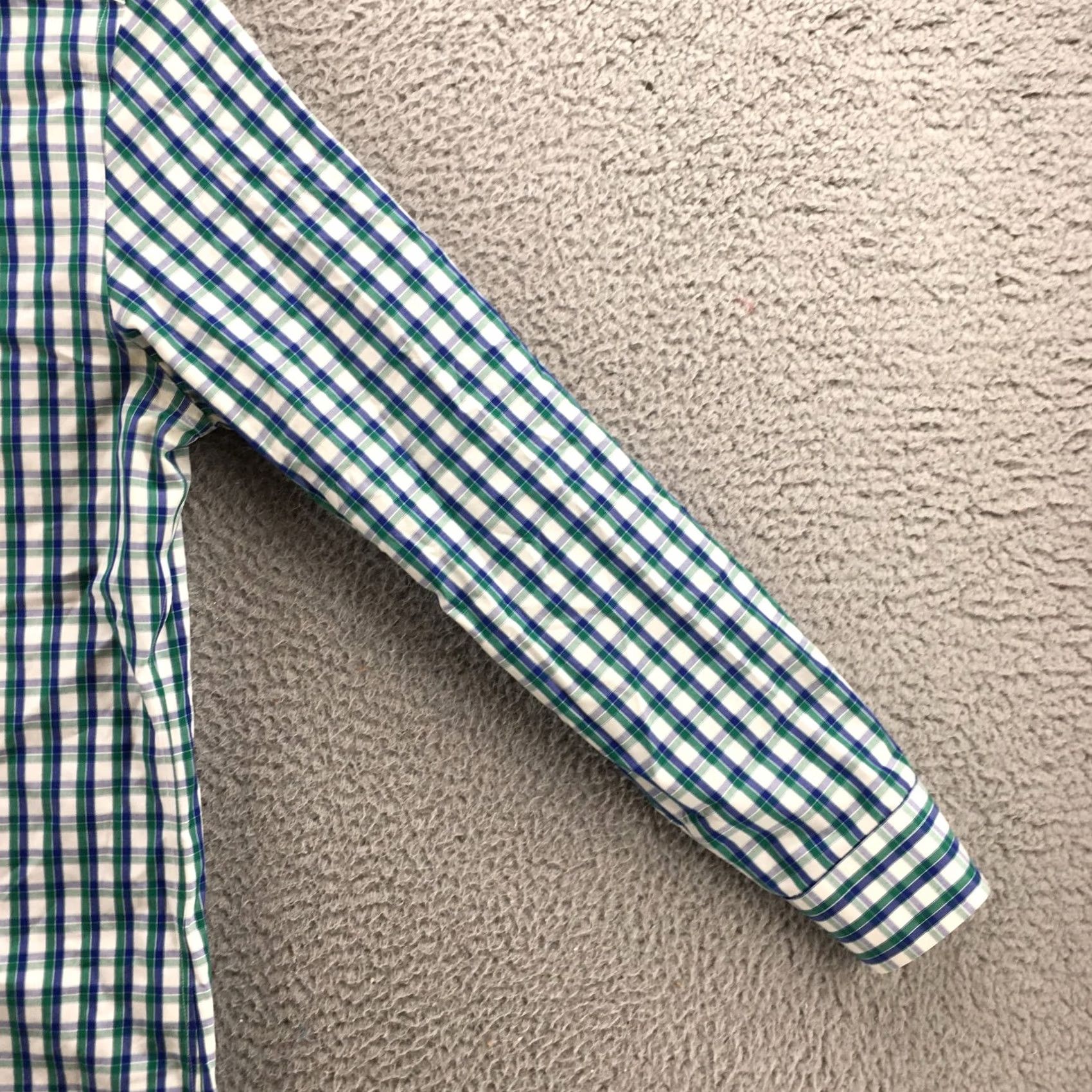 Banana Republic Banana Republic Button-Up Dress Shirt Mens M Multicolor Collared Long Sleeves Shirt Mens Regular Multicolor Plaid Button-Up Non-Iron All Seasons Size 40R - 6 Thumbnail