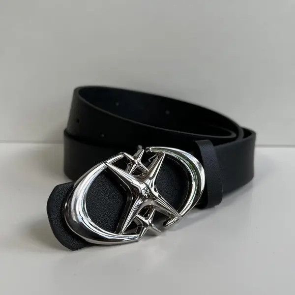 Handmade y2k 2000s star futuristic star emblem grunge emo belt Size ONE SIZE - 4 Thumbnail