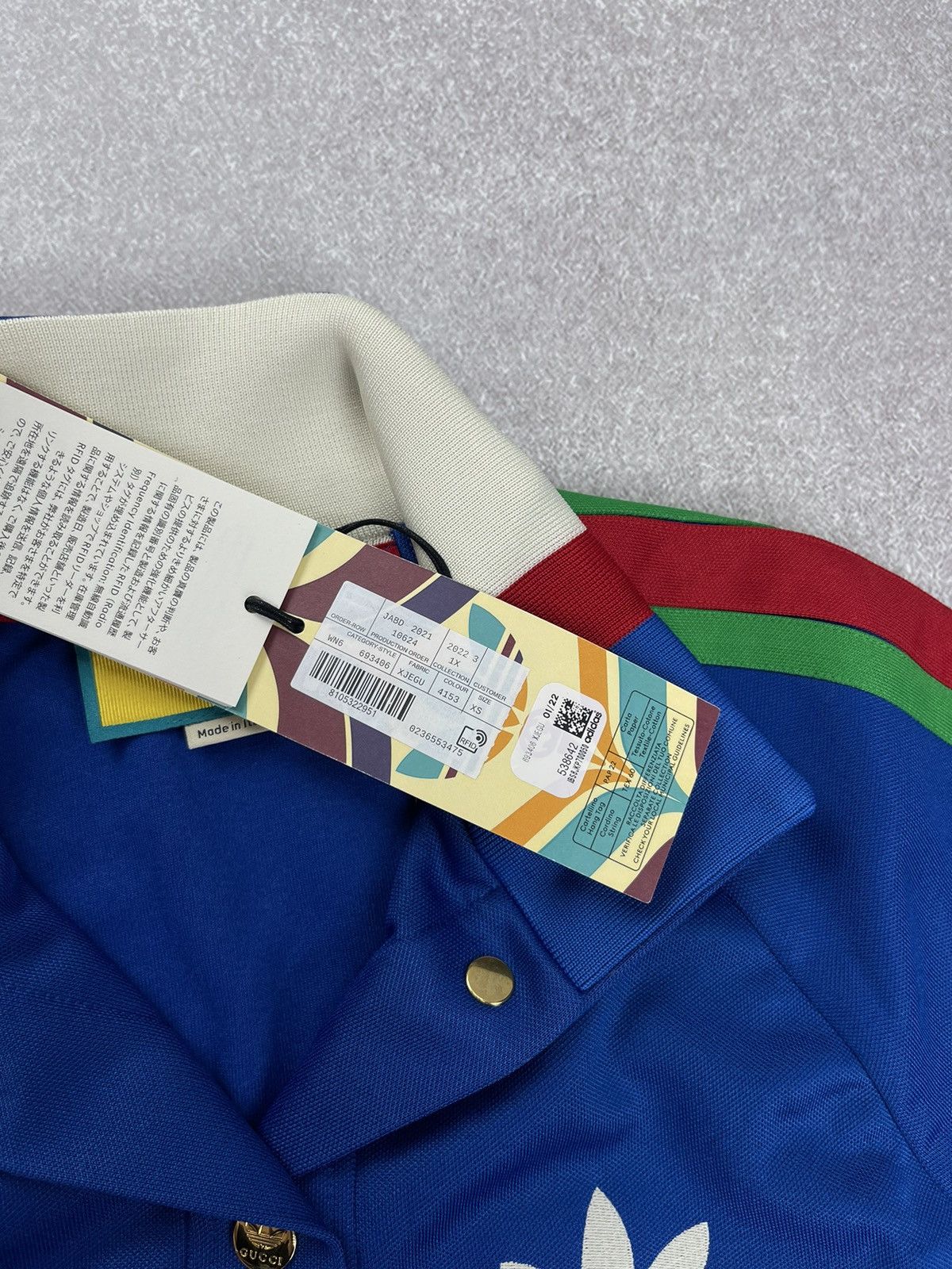 Adidas × Gucci Adidas x Gucci Cropped Jacket Cobalt Blue Size XS Size XS / US 0-2 / IT 36-38 - 20 Thumbnail