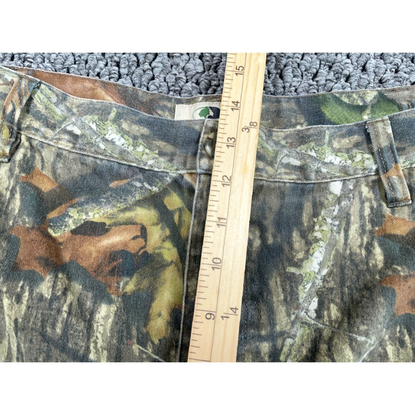 Vintage VTG Mossy Oak Camouflage Cargo Pants Men's Large Green Breakup Camo Adjustable Cotton Blend Polyester Cotton Mossy Oak Size US 37 - 7 Thumbnail
