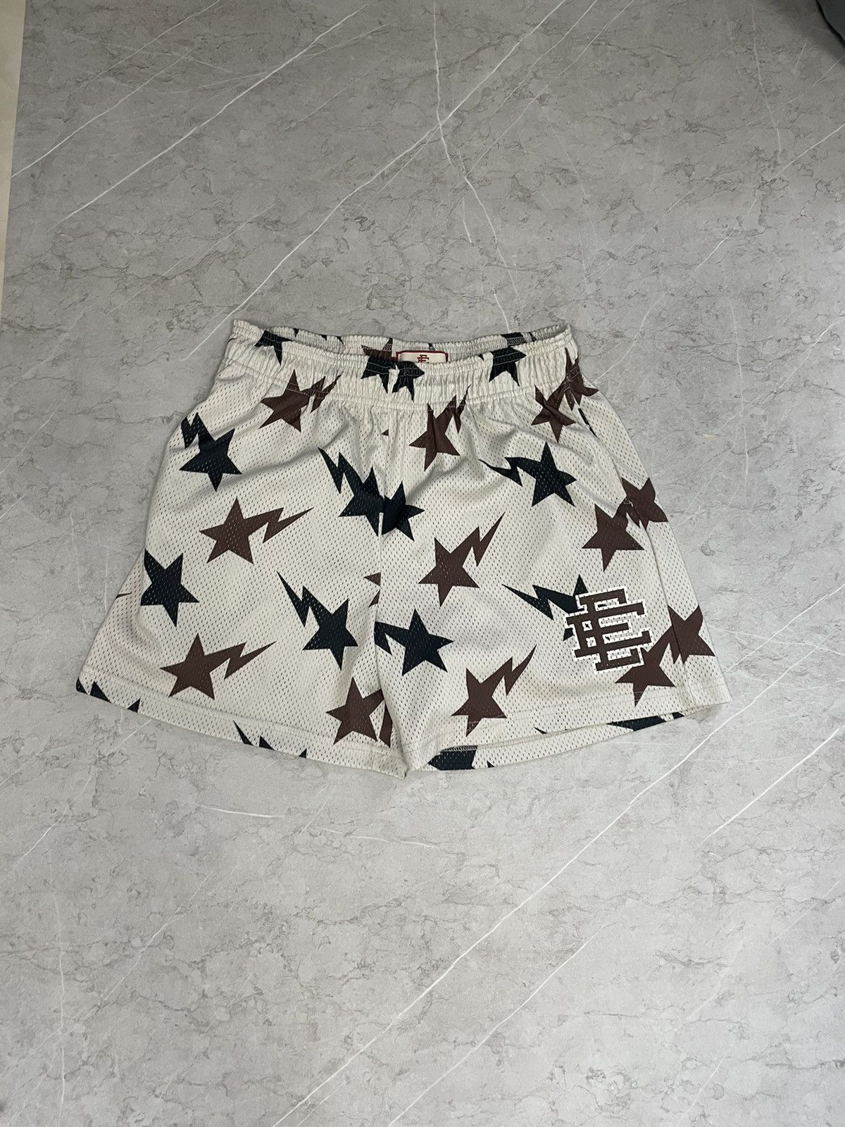 image of Bape X Ee Shorts L in White, Men's (Size 32)