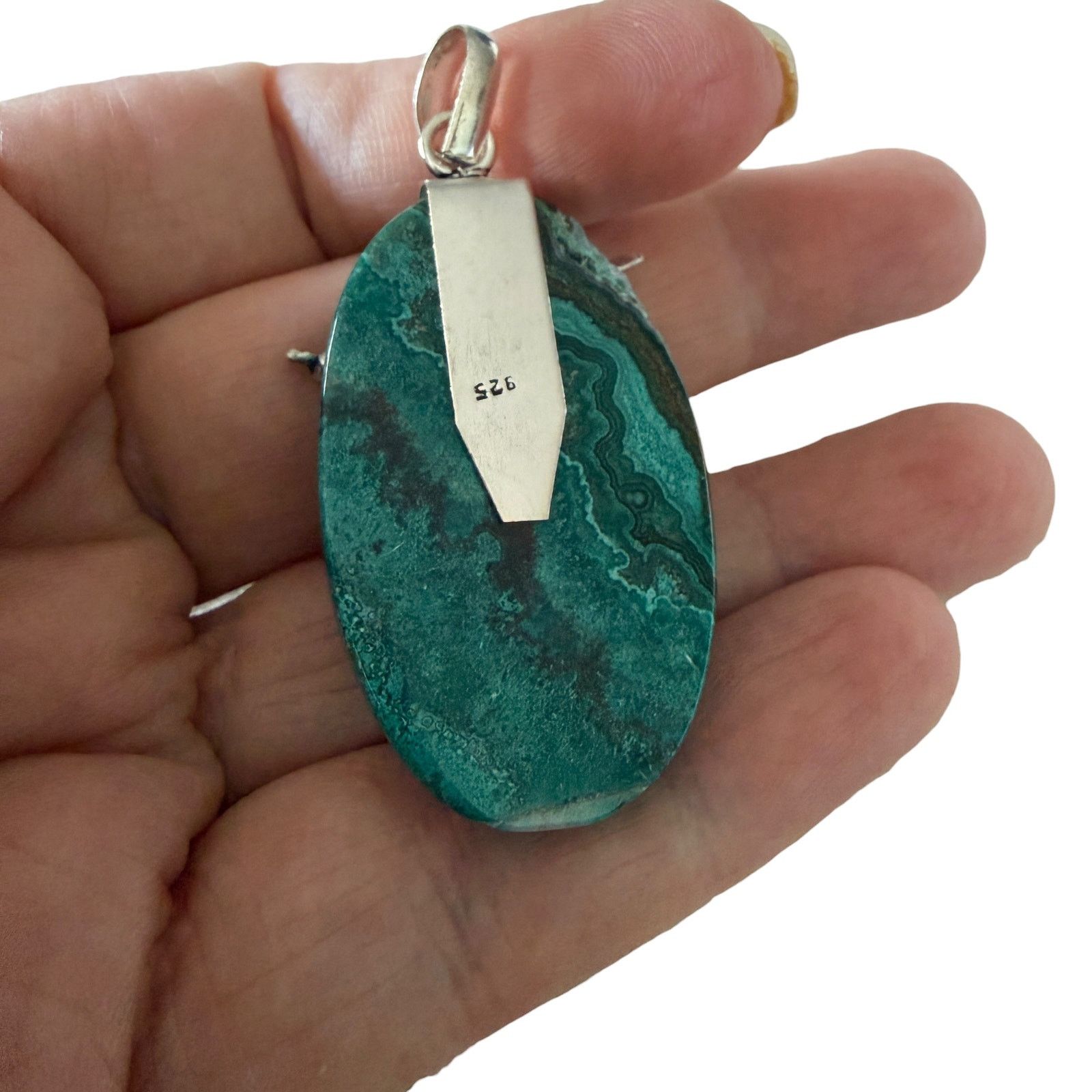 The Unbranded Brand Fairy Laguna Lace Agate Sterling Silver Overlay Pendant Size ONE SIZE - 4 Thumbnail