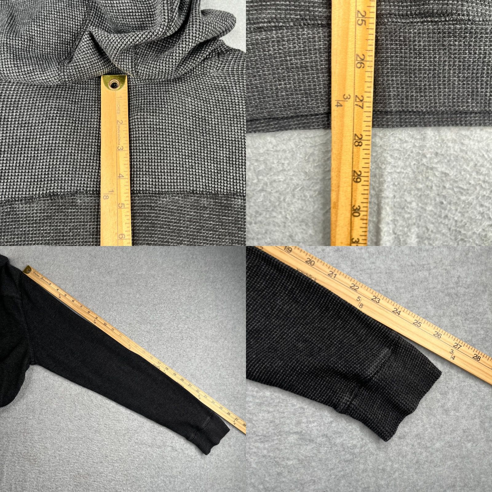 Express Express Long Sleeve Waffle Knit Henley Hoodie Shirt Large Gray Mens Size US L / EU 52-54 / 3 - 8 Thumbnail