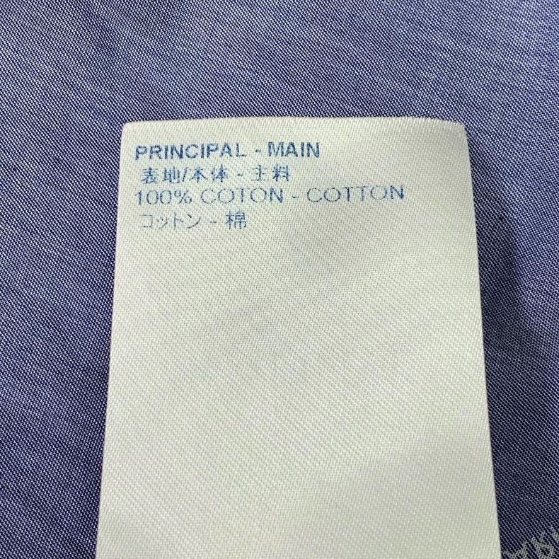 Louis Vuitton Louis Vuitton Blue logo printed cotton lapel long sleeve s Size US M / EU 48-50 / 2 - 7 Thumbnail