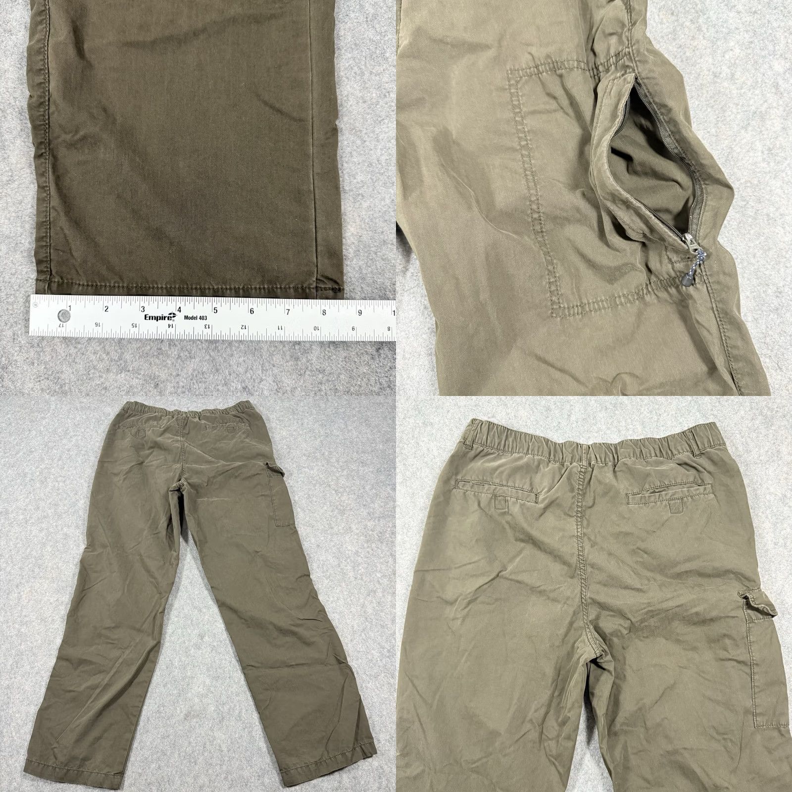 Vintage St. John's Bay Cargo Outdoor Hiking Pants Women's L Green Regular Size 36" / US 14 / IT 50 - 9 Thumbnail
