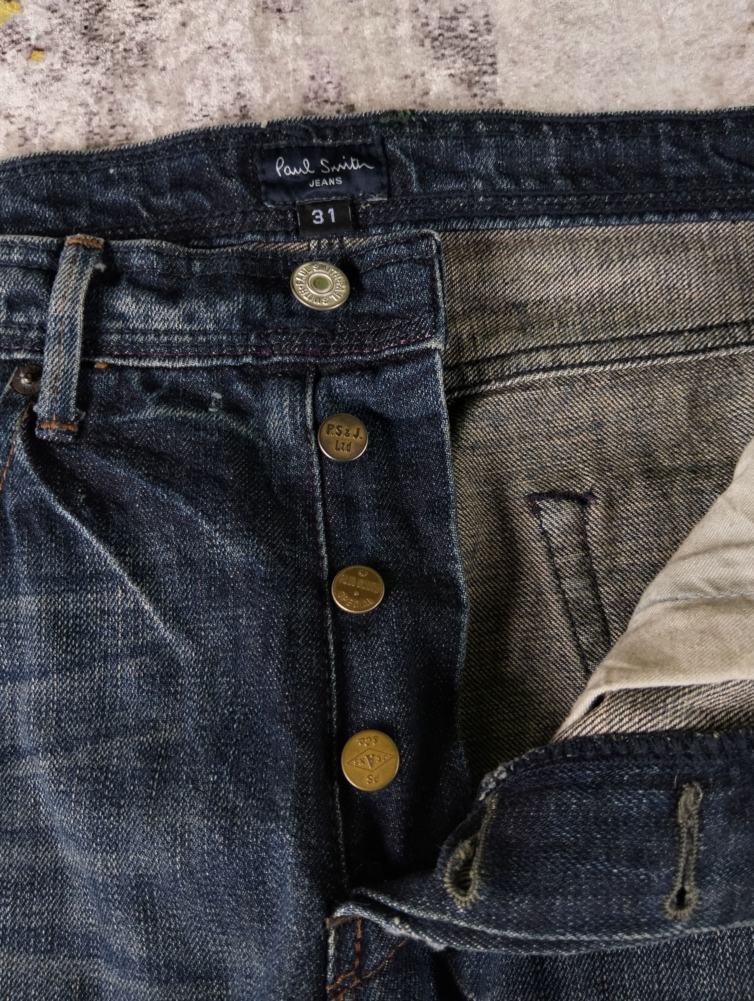 Paul Smith Paul Smith Jeans Button Fly Paint Splatter Distressed Denim Size US 32 / EU 48 - 13 Thumbnail