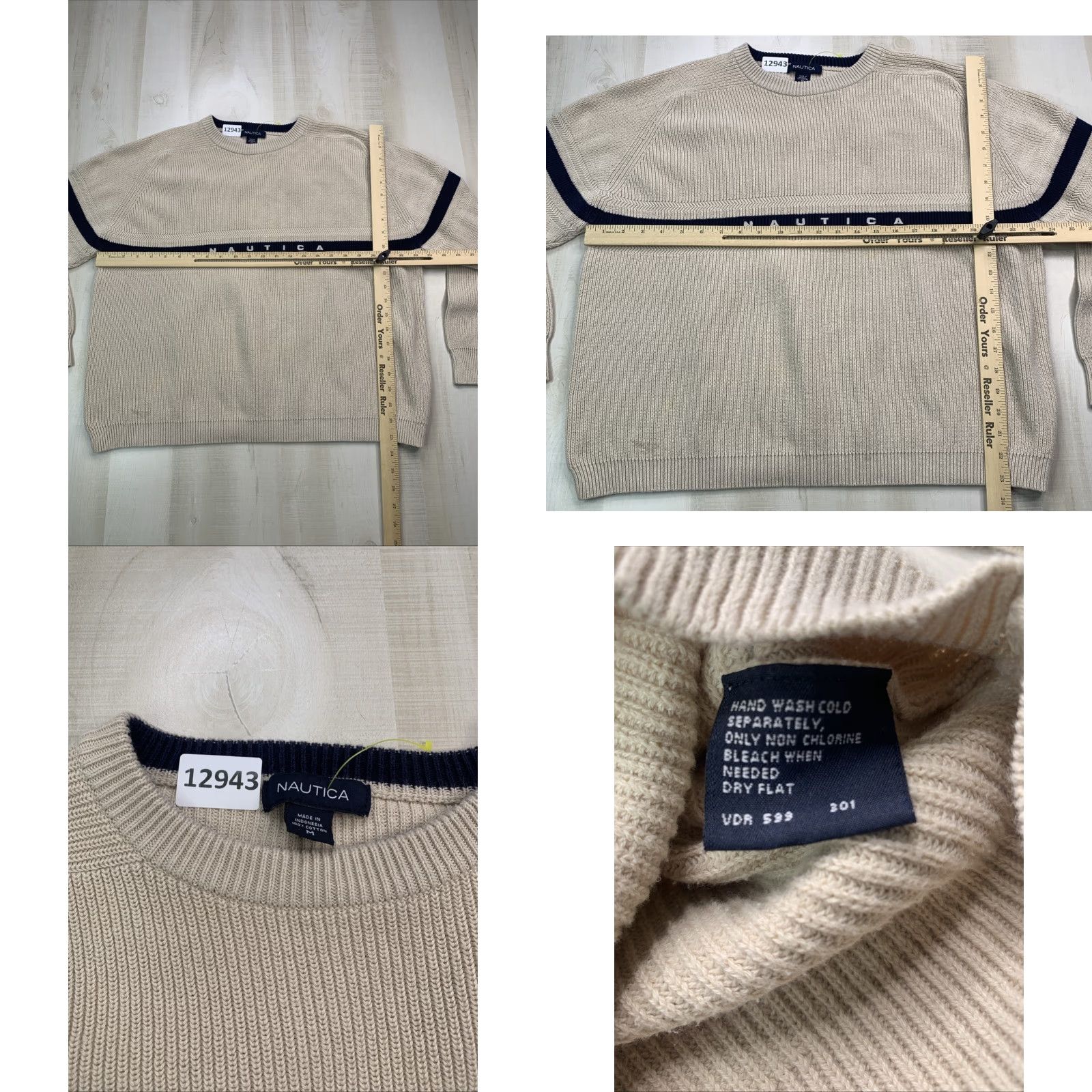 Nautica VINTAGE Nautica Knit Sweater Mens Crew Neck Striped Logo Short Sleeve? Size US M / EU 48-50 / 2 - 8 Thumbnail