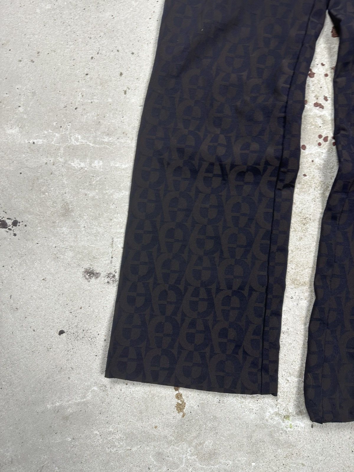 Aigner Vintage 90s Aigner Monogram Nylon Bootcut Flare Pants Size 30" / US 8 / IT 44 - 5 Thumbnail