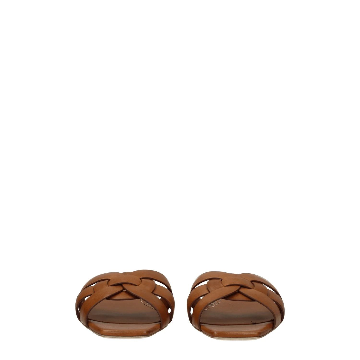 Saint Laurent Paris ob1o1e1124 Leather Slippers in Brown Size US 6 / IT 36 - 3 Thumbnail