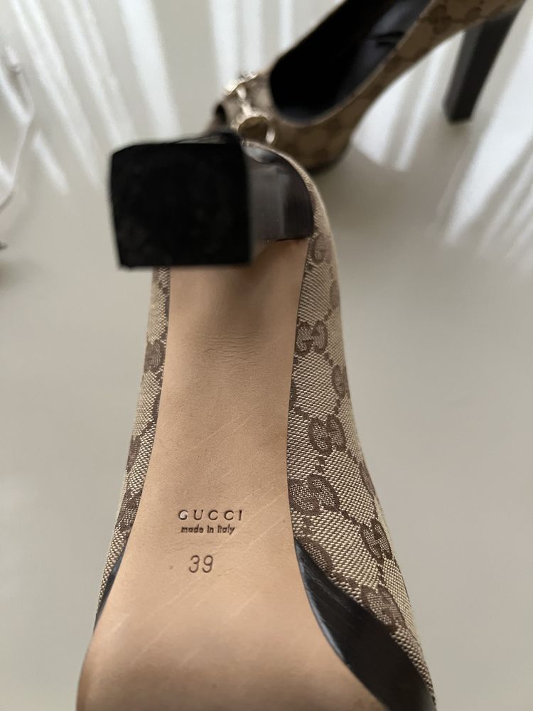 Gucci Gucci GG Logo Canvas Heels shoes Size US 9 / IT 39 - 6 Thumbnail