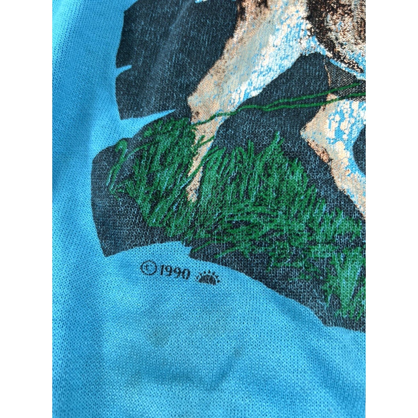 Vintage VINTAGE 90s Nature Whitetail Deer Pullover Sweatshirt Blue L Made In USA Men Graphic Print Size US L / EU 52-54 / 3 - 3 Thumbnail