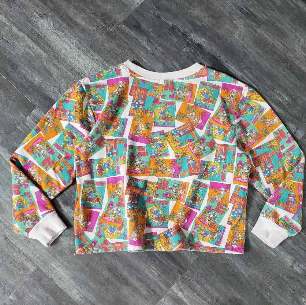 Designer Multicolored Cropped T&J Sweatshirt Long Sleeve Size M / US 6-8 / IT 42-44 - 2 Thumbnail