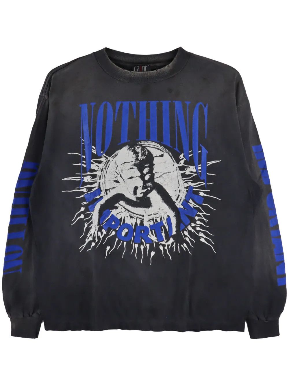 Saint Michael o1mle0326 Nothing Important Sweatshirt in Black Size US L / EU 52-54 / 3 - 1 Thumbnail