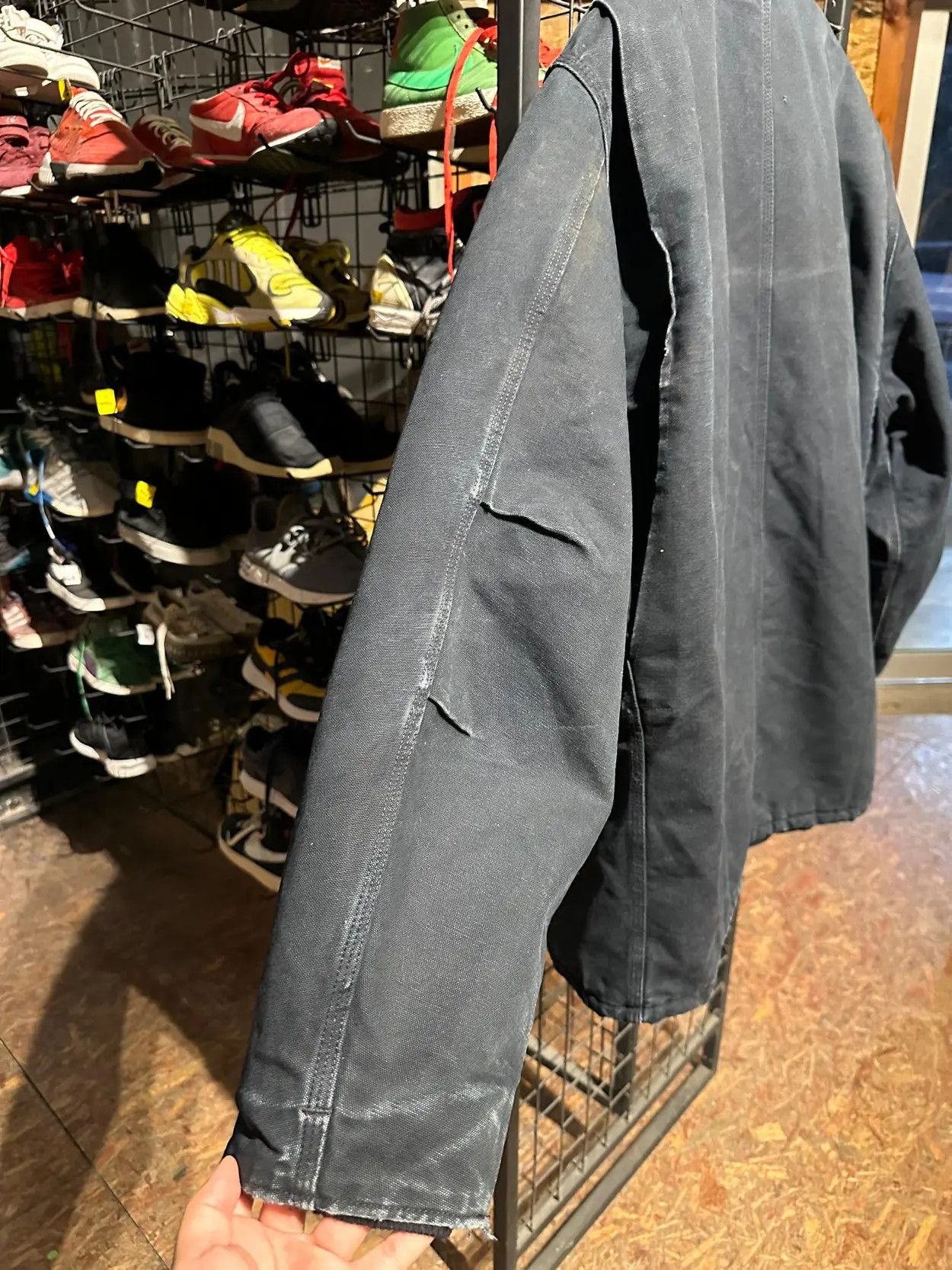 Carhartt × Vintage Rare Vintage Carhartt Faded Black/DarkGrey Detroit Jacket Size US XL / EU 56 / 4 - 4 Thumbnail