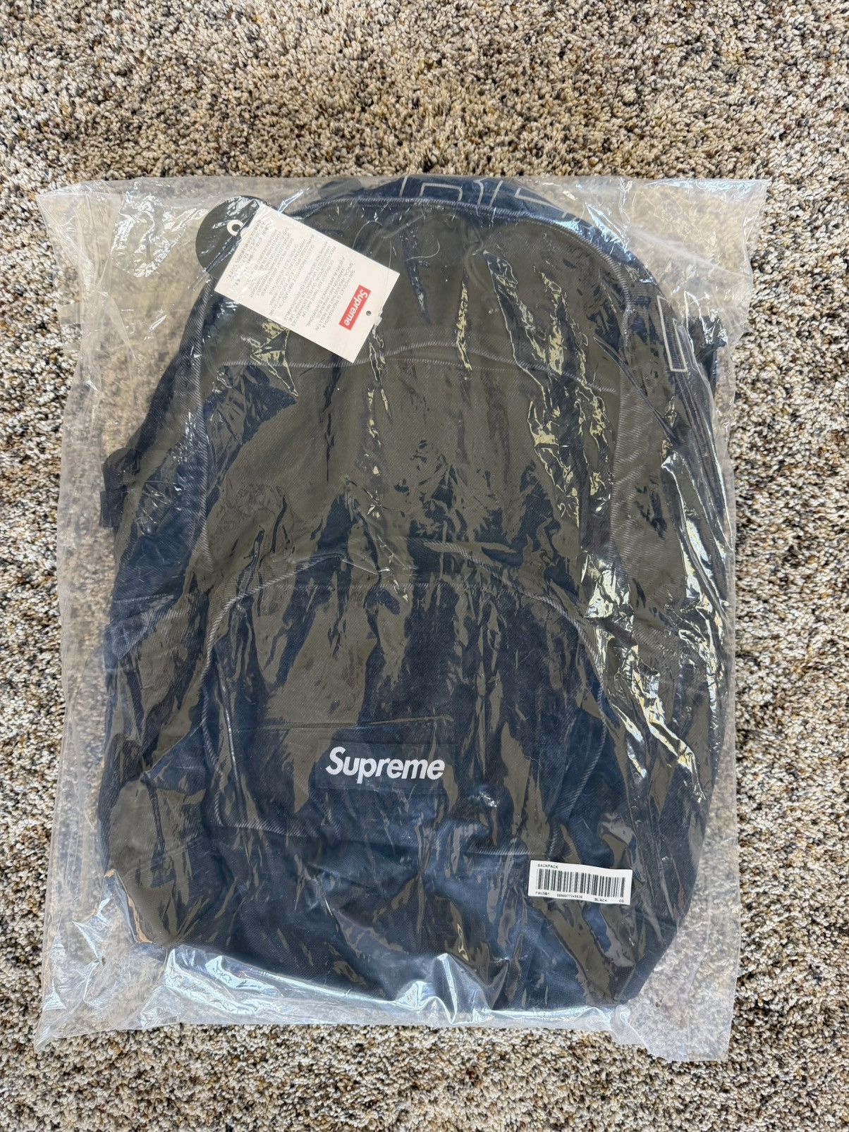 Supreme Supreme Denim Backpack (Black) Size ONE SIZE - 6 Thumbnail