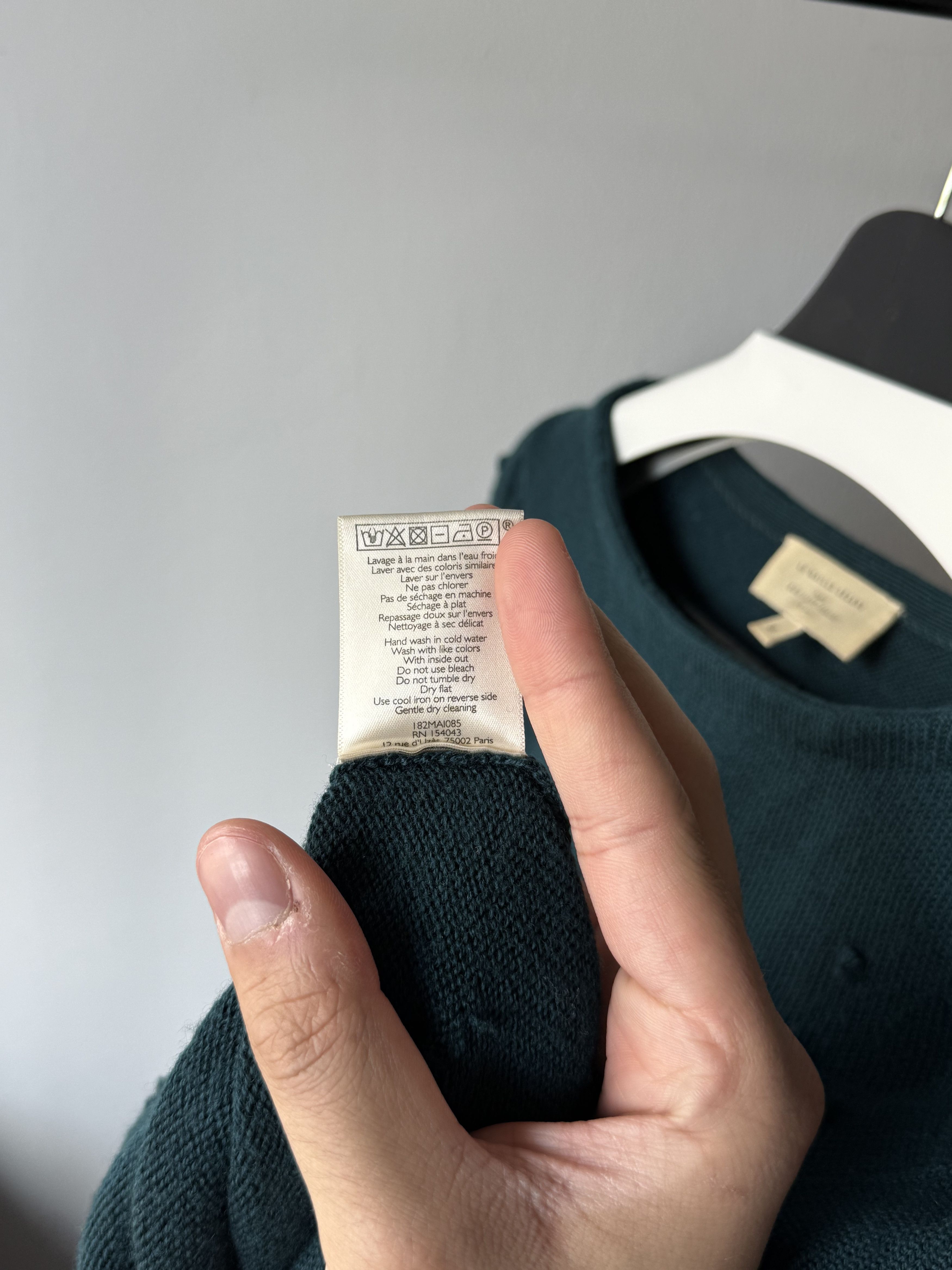 Sezane La Maille Sezane Green Merino Wool Popcorn Knitted Sweater Size S / US 4 / IT 40 - 11 Thumbnail