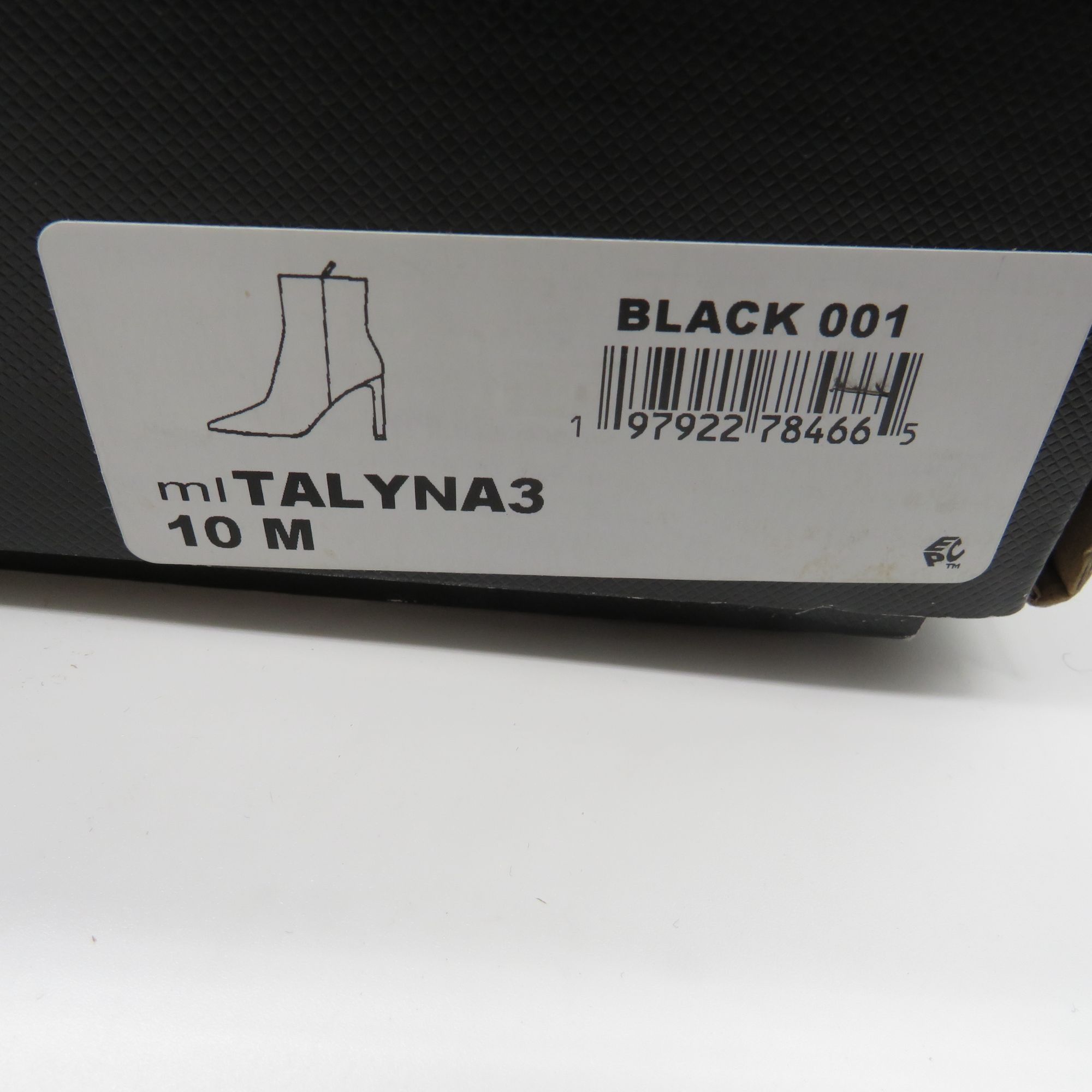 Other Marc Fisher Talyna3 Black Leather Ankle Booties Gold Block H Size US 10 / IT 40 - 2 Thumbnail