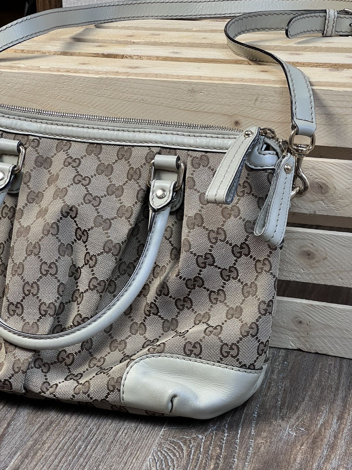 Gucci Gucci GG Canvas/Leather Sukey 2Way Shoulder Bag Beige Size ONE SIZE - 2 Thumbnail
