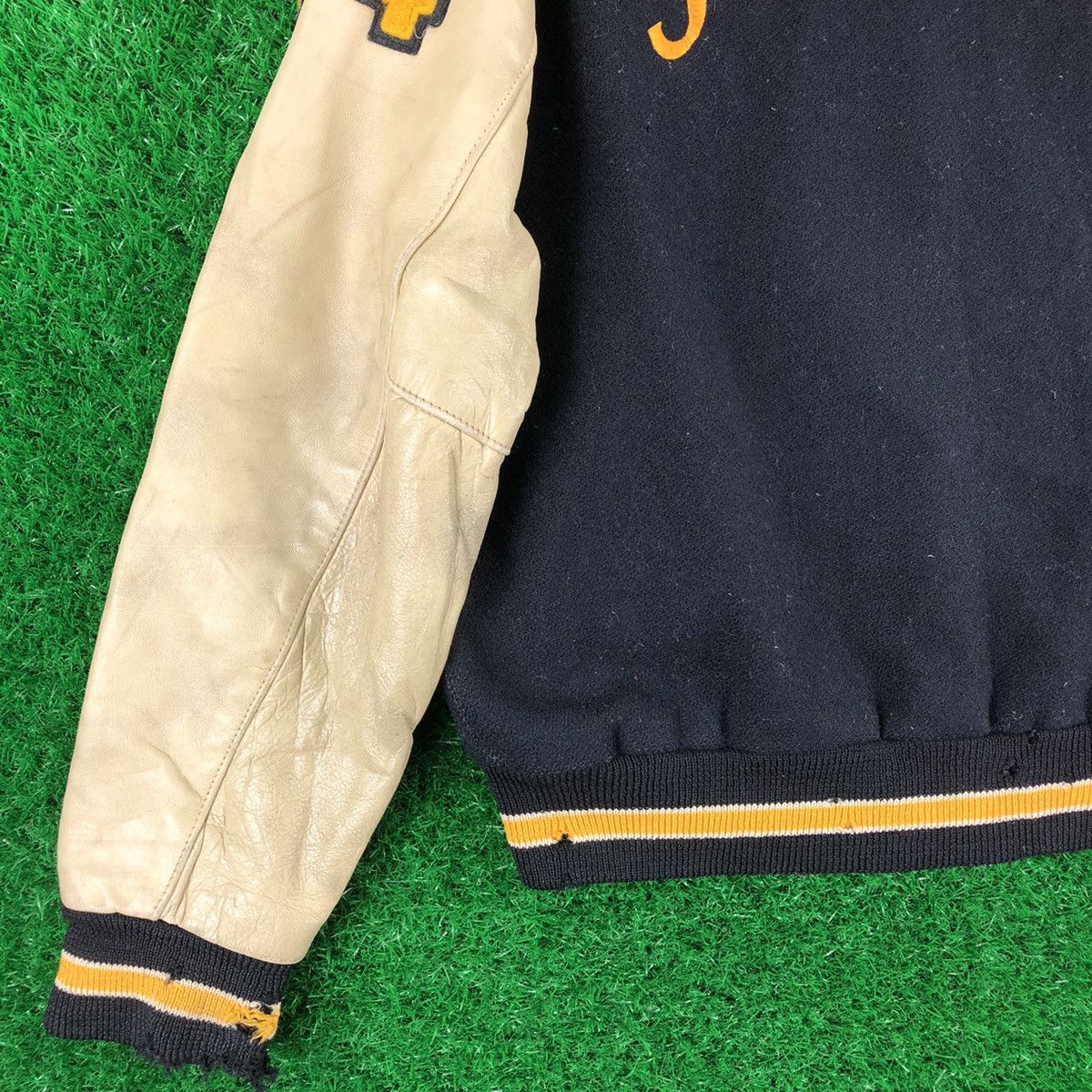 Dehen 1920 Vintage 90's Dehen 1920 Varsity Jacket Leather Sleeve Size US XL / EU 56 / 4 - 7 Thumbnail