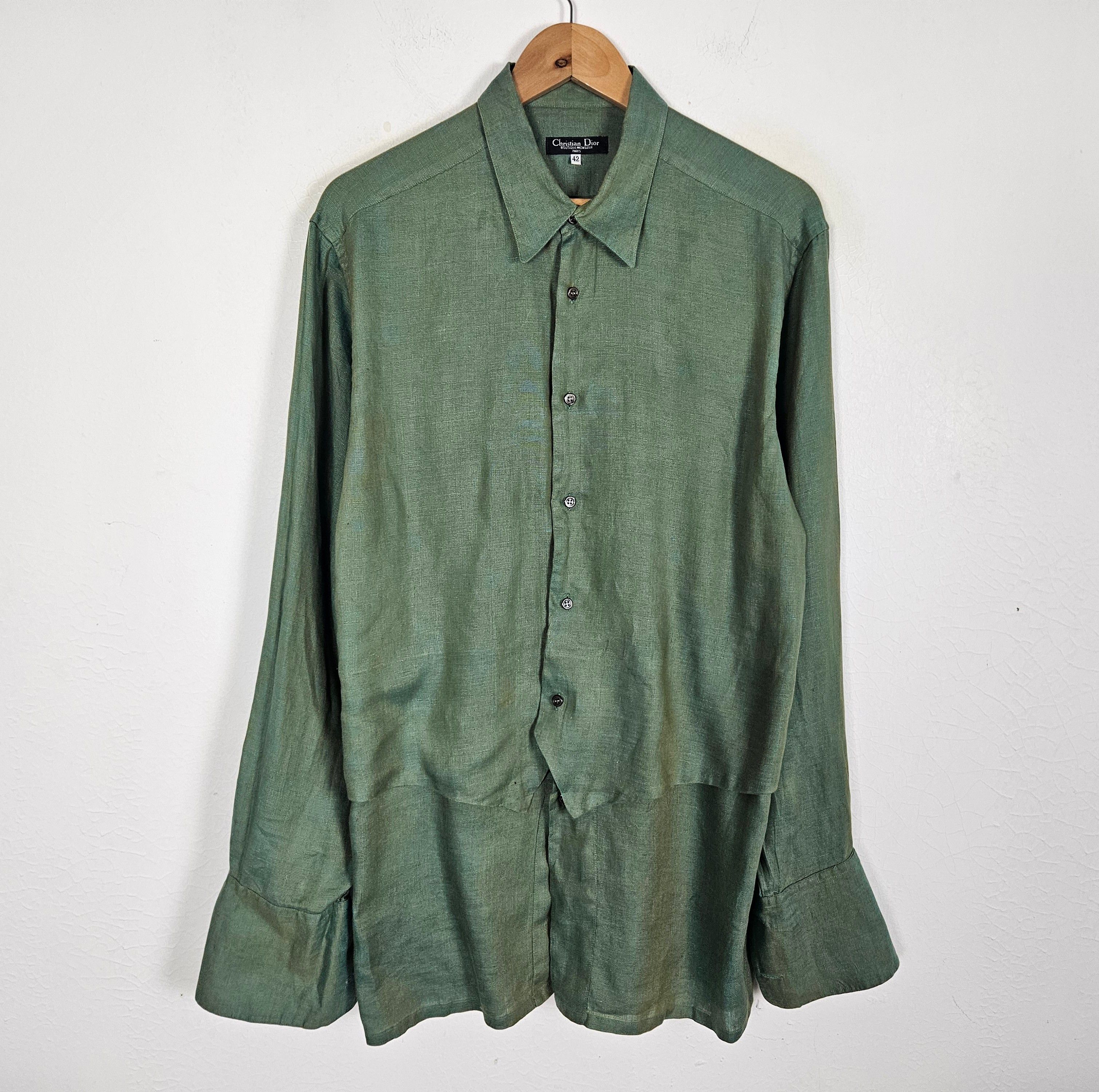 Christian Dior Monsieur Vintage Christian Dior Monsieur shirt Size L / US 10 / IT 46 - 2 Thumbnail