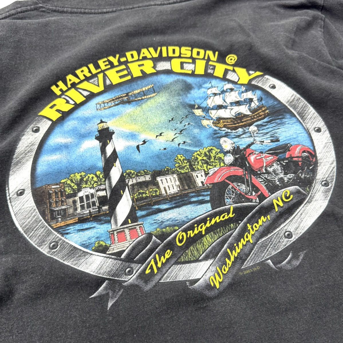 Harley Davidson Vintage 2003 Harley Davidson Spider Web Longsleeve Tshirt Size US M / EU 48-50 / 2 - 10 Thumbnail