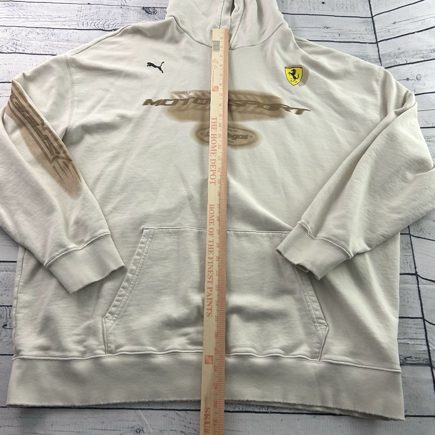 Puma PUMA Ferrari Motorsport Las Vegas Hoodie Sweatshirt Men 2XL Beige Size US XXL / EU 58 / 5 - 2 Thumbnail