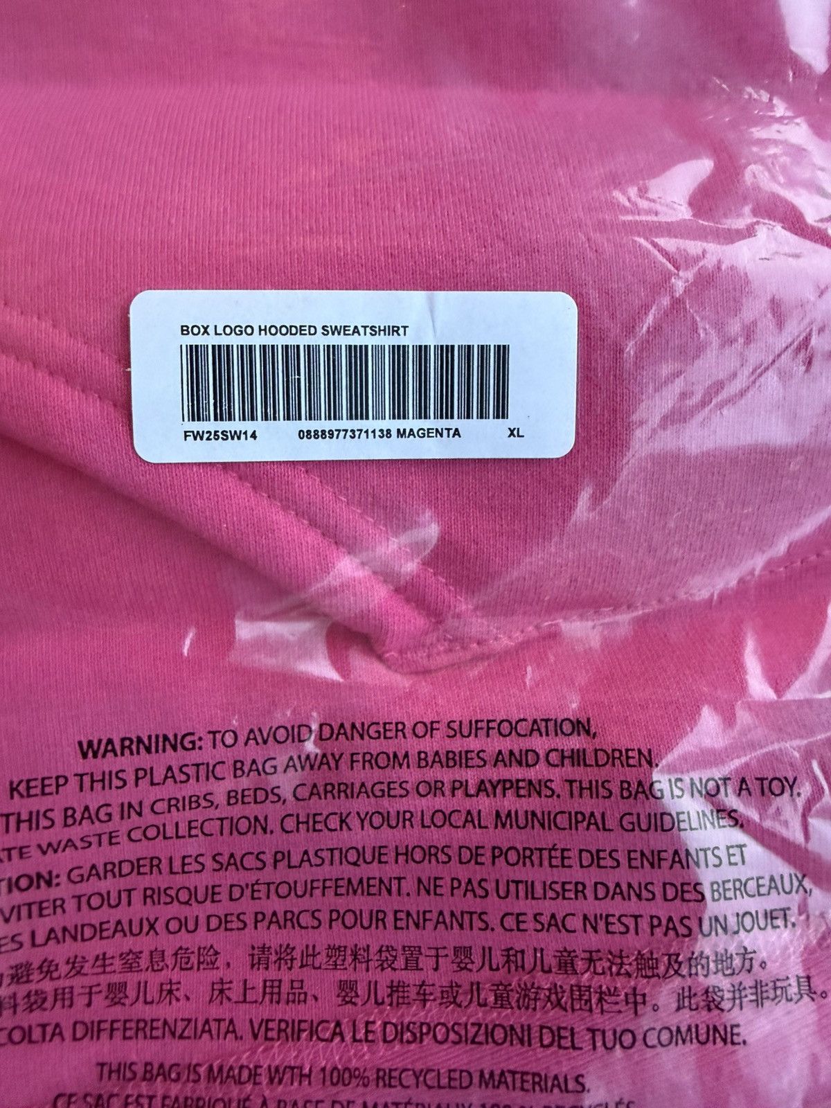 Supreme Supreme FW25 Box Logo Hoodie magenta / red Size US XL / EU 56 / 4 - 4 Thumbnail