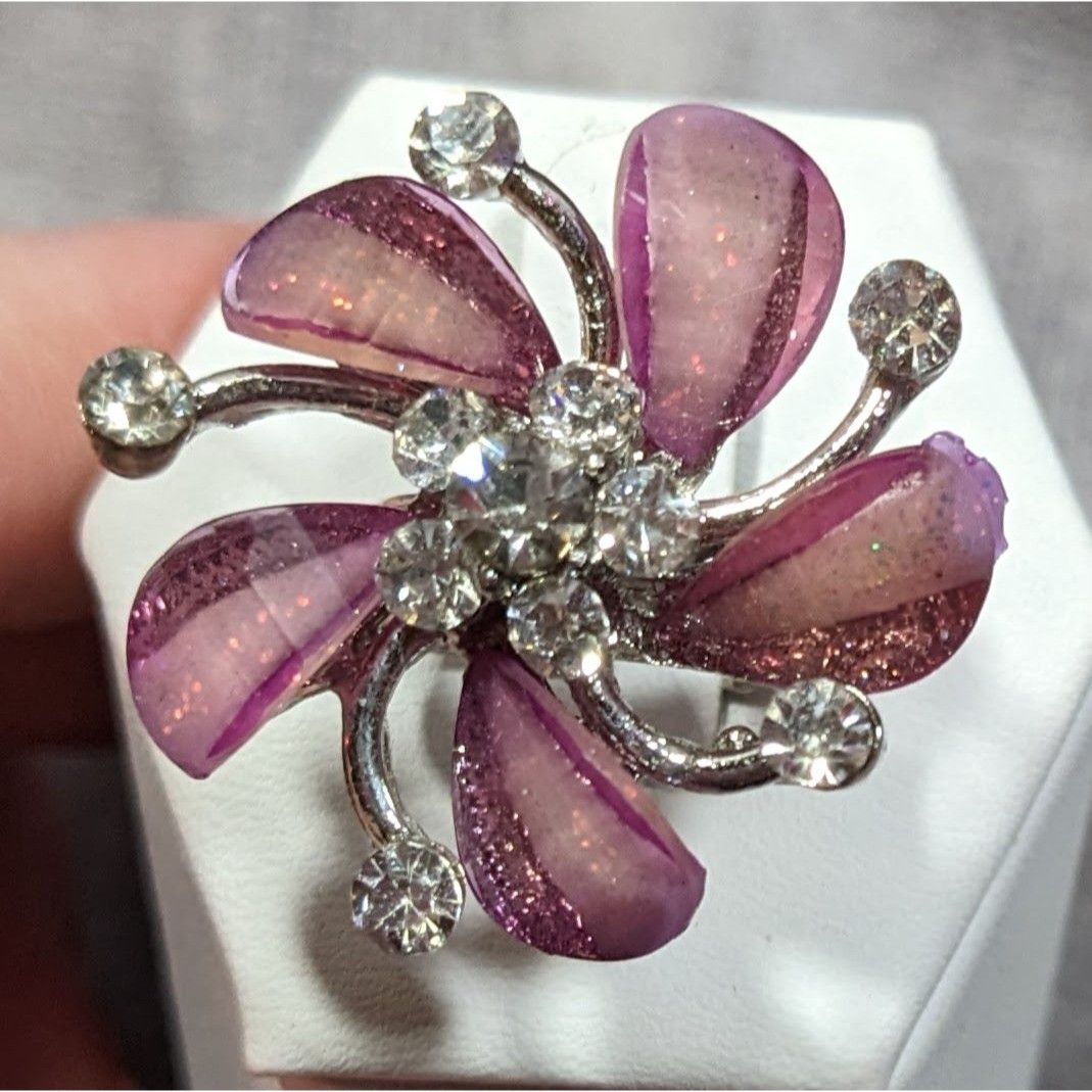 Other Whimsical Fairycore Purple And Silver Tone Ring Adjustable S Size ONE SIZE - 7 Thumbnail