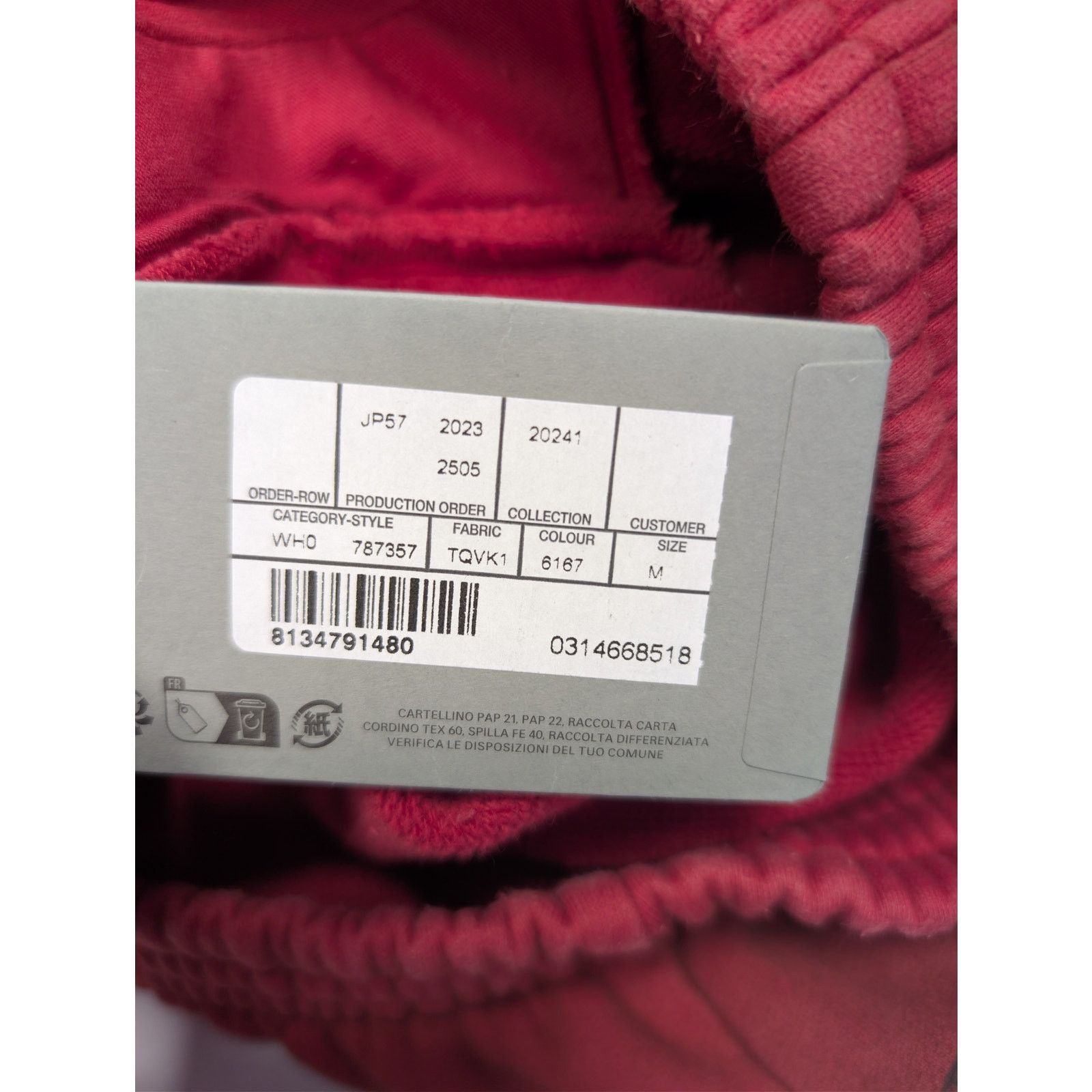 Balenciaga o1rshd1 Baggy Sweatpants & Joggers in Red/Black Size US 32 / EU 48 - 22 Thumbnail
