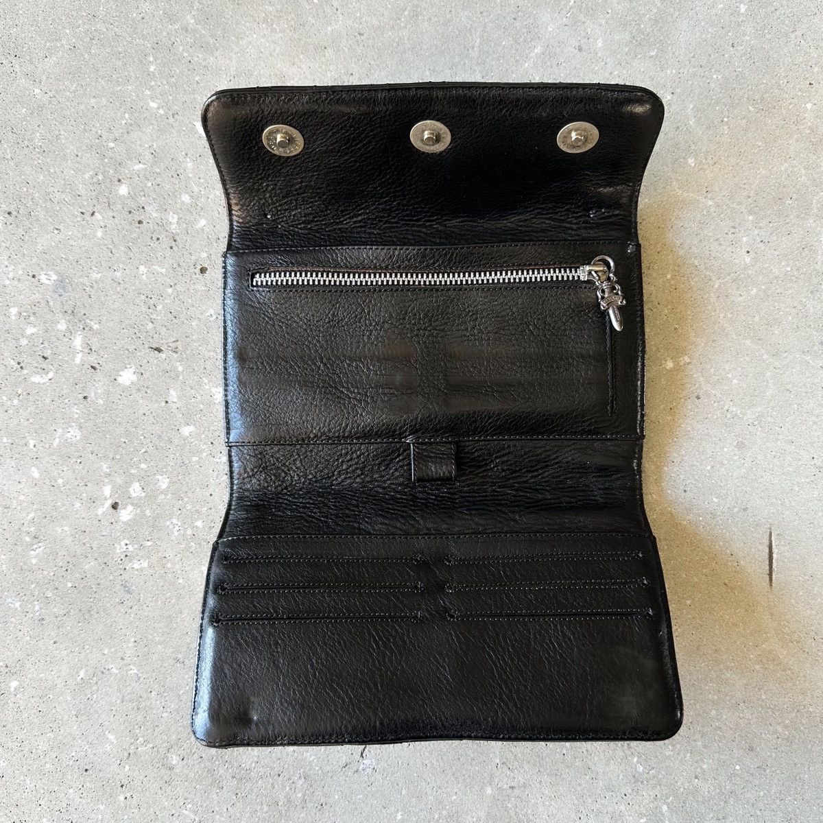 Chrome Hearts ‘Wave4’ Quilted Lambskin Maltese Cross Leather Wallet Size ONE SIZE - 4 Thumbnail