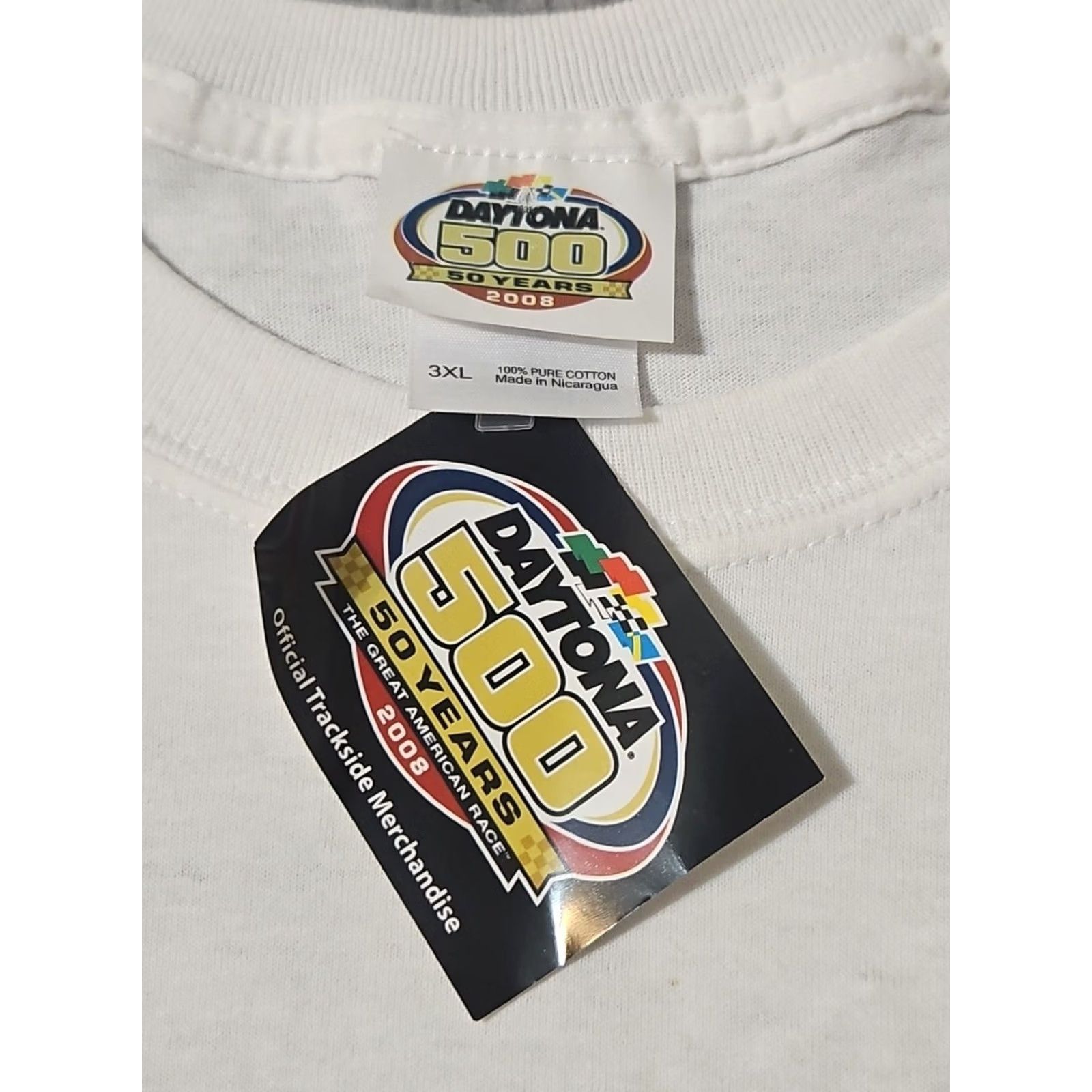 NASCAR Nascar Daytona 500 T-Shirt Size 3XL White 2008 NWT 50 Years Great American Race Size US XXL / EU 58 / 5 - 5 Thumbnail