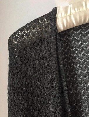 Christian Dior Monsieur Vintage CHRISTIAN DIOR 2pc cami and cardigan twin set w/ Silver Sparkle Size L / US 10 / IT 46 - 17 Thumbnail