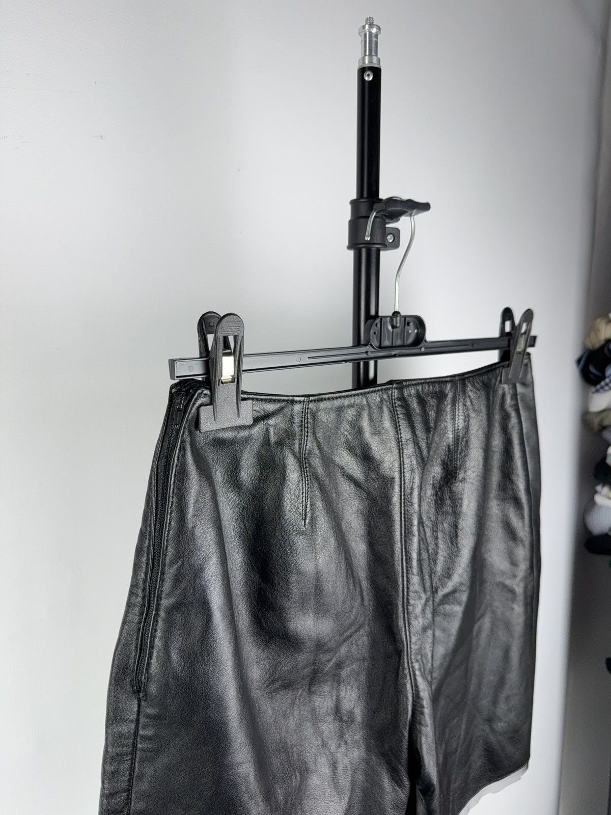 Japanese Brand × Leather Vintage 90s Japanese style Manebo retro leather mini shorts Size 27" / US 4 / IT 40 - 5 Thumbnail