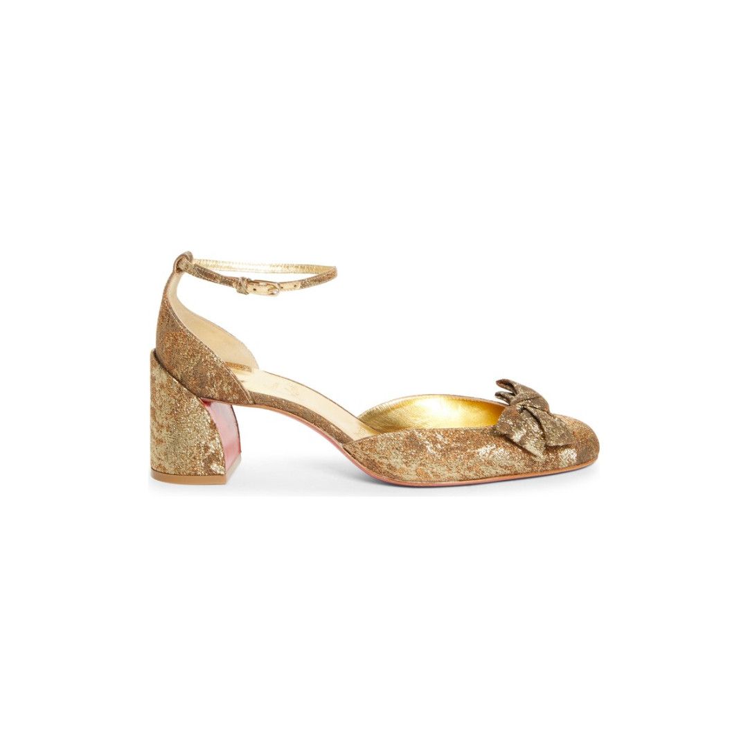 Christian Louboutin os11x0126 Jane Bow Pumps in Gold Size US 11 / IT 41 - 1 Thumbnail